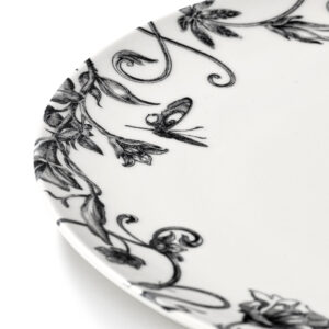 Breakfast plate floral fantasy white - black Unity - Image 4