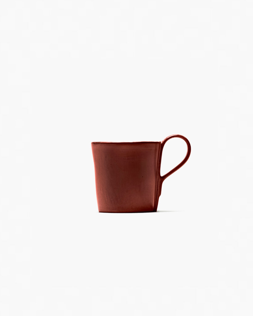 Coffee cup with handle venetian red La Mère