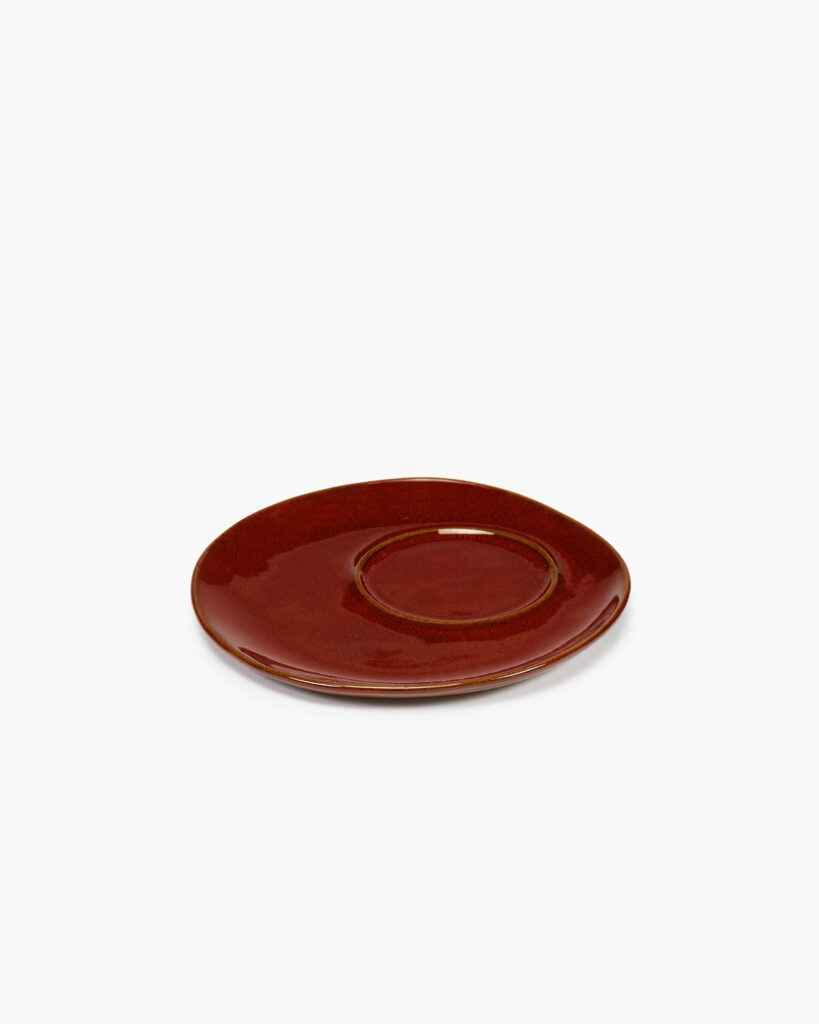Saucer coffee cup venetian red La Mère