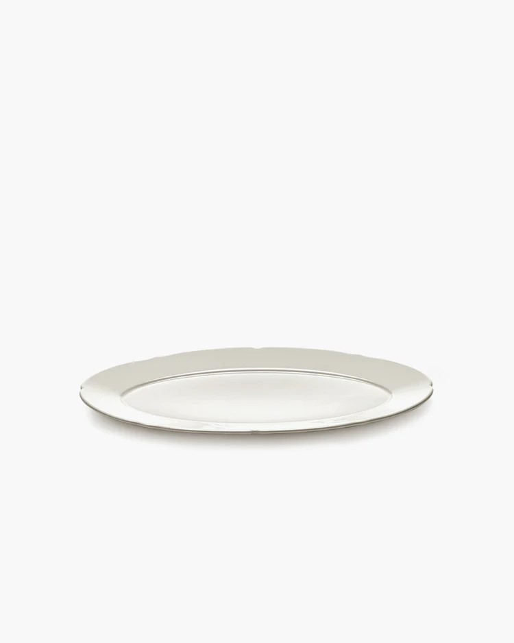 Plate oval M white Silhouette