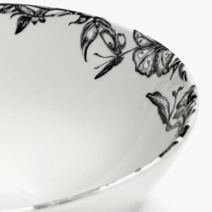 Bowl low M enchanted garden white - black Unity - Image 4